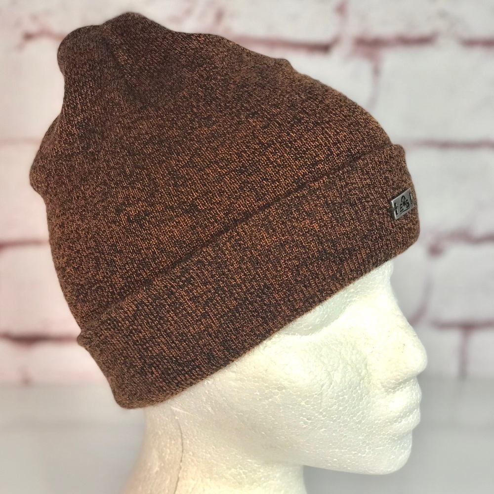 EASTERN MOUNTAIN SPORTS Unisex beanie knit cap hat brown and black One Size NWT - Picture 3 of 12